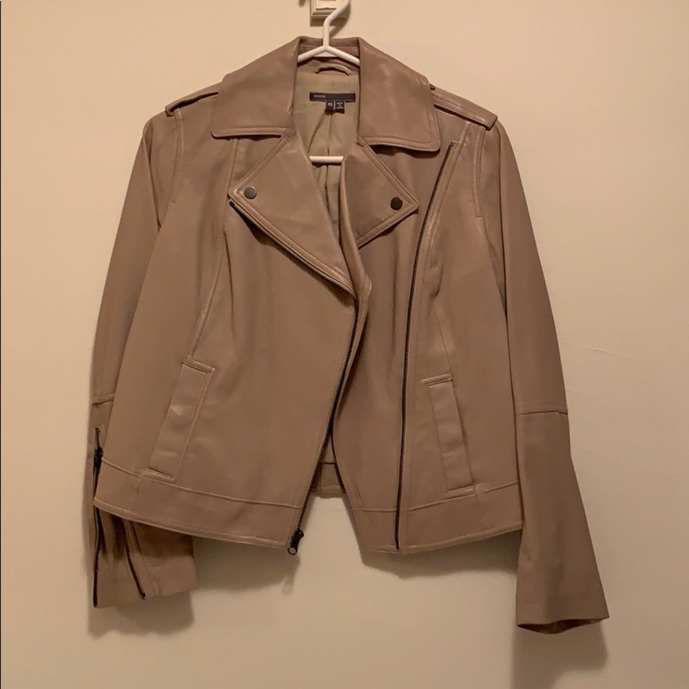 Vince tan leather jacket. BIG PRICE DROP!!!